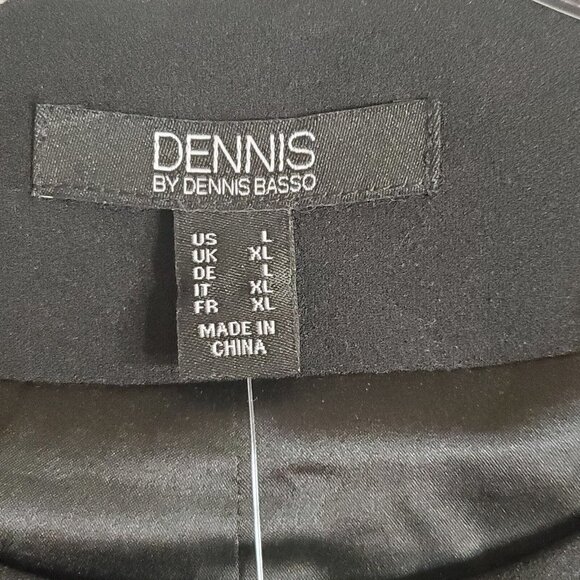 Dennis By Dennis Basso Black Womens Blazer With Gold accent Buttons Size Large - Picture 8 of 10
